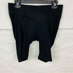 BUMPSTART maternity black stretch bike shorts size medium
